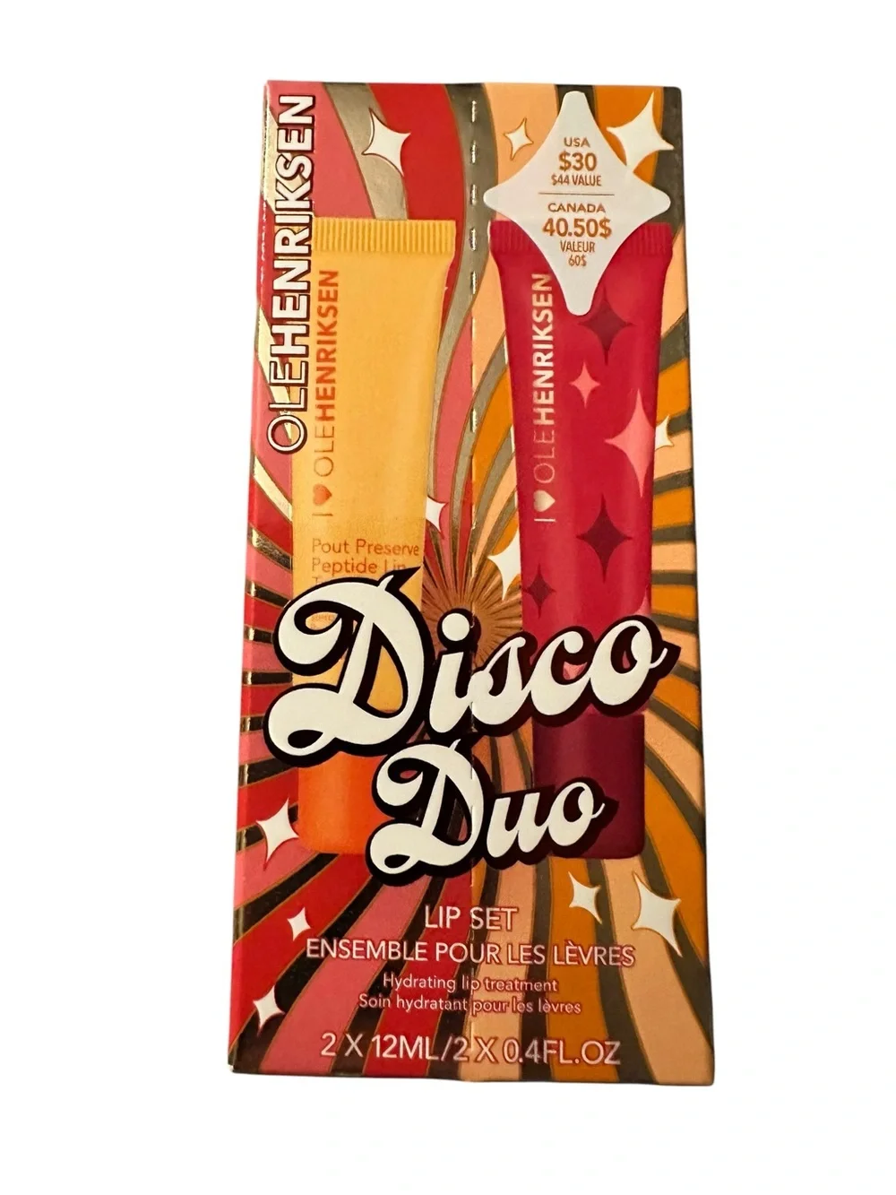 OLEHENRIKSEN Disco Duo Lip Set Citrus Sunshine Pomegranate NWT